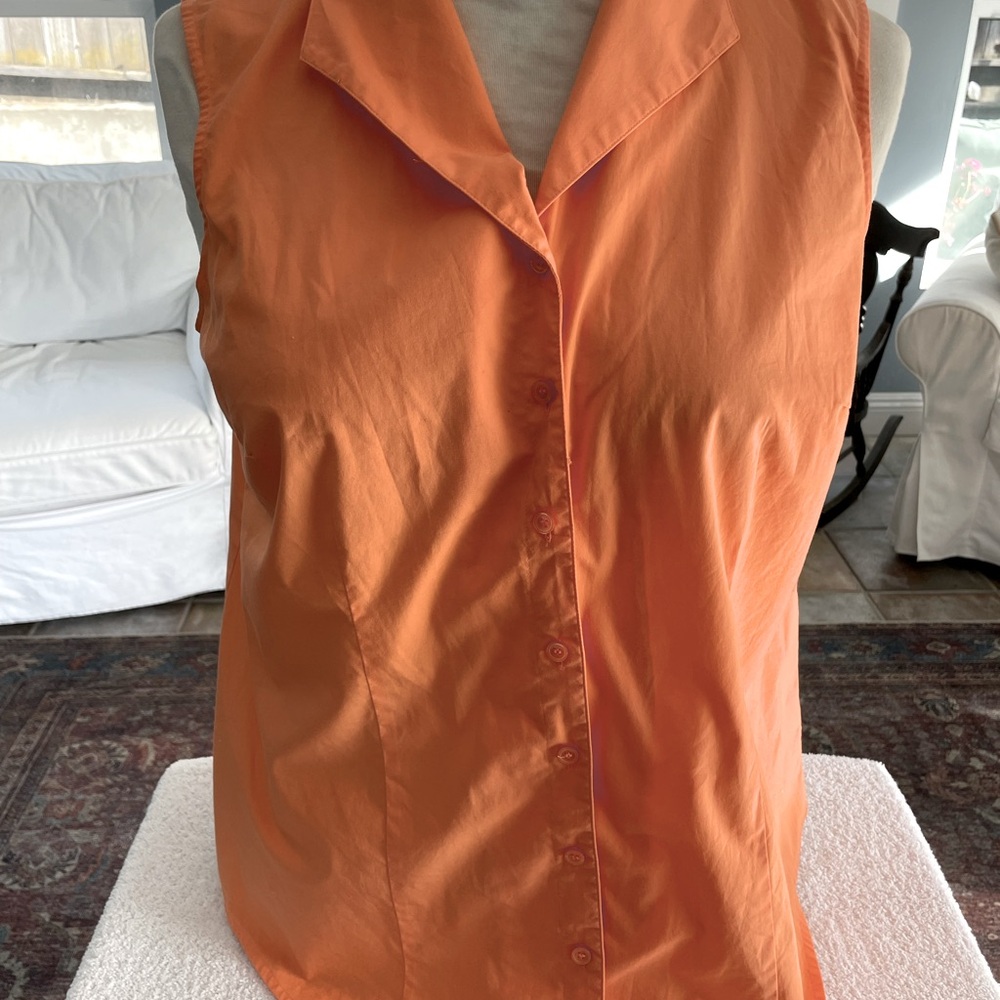 Coldwater Creek Button Down Collard Sleeveless Top~~Size 1X